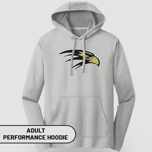 Sleek Athletic Hoodie with Bold Eagle Print Design