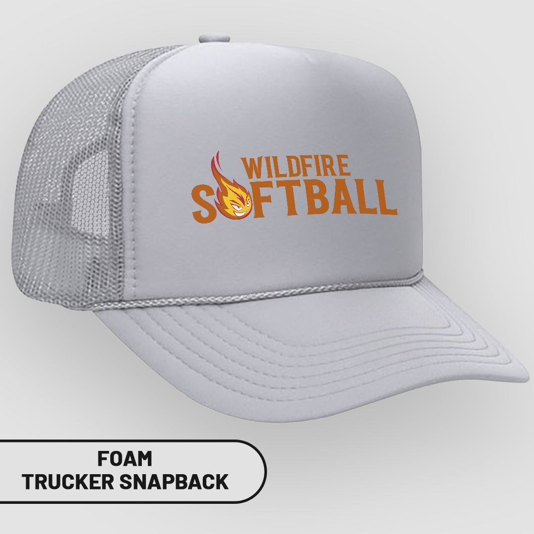 Wildfire Softball Logo Foam Trucker Snapback Hat