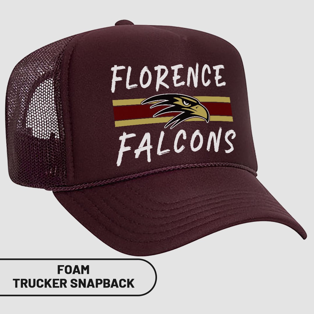 Florence Falcons Foam Trucker Snapback Hat
