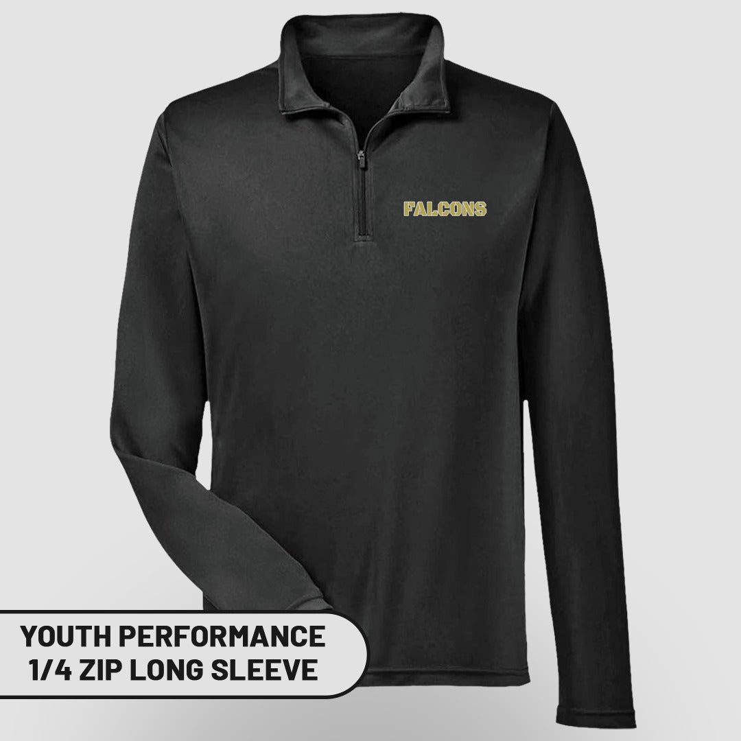 Youth Performance 1/4 Zip Long Sleeve Falcons Shirt