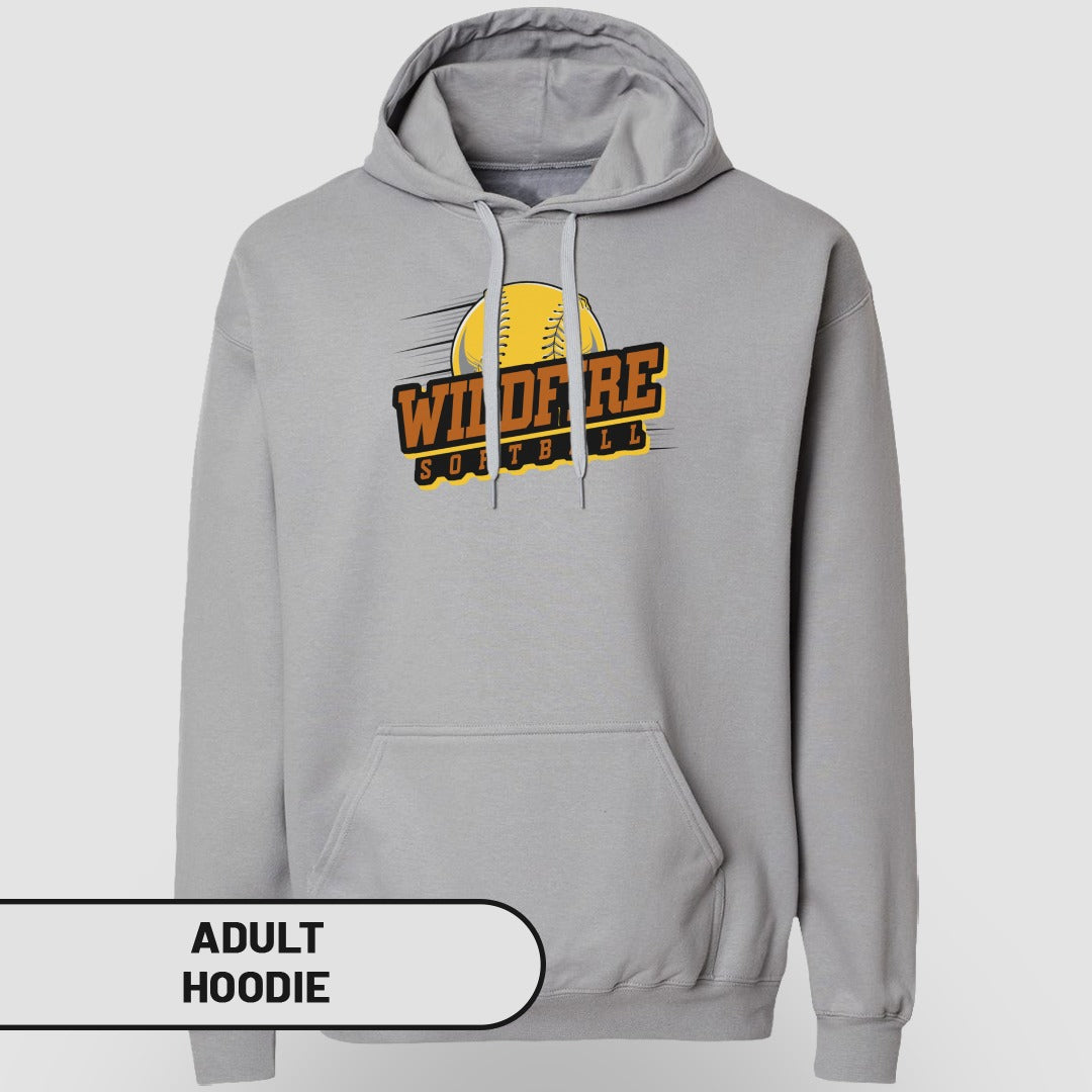 Wildfire Softball Graphic Design Adult Hoodie