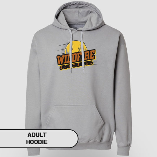 Wildfire Softball Graphic Design Adult Hoodie