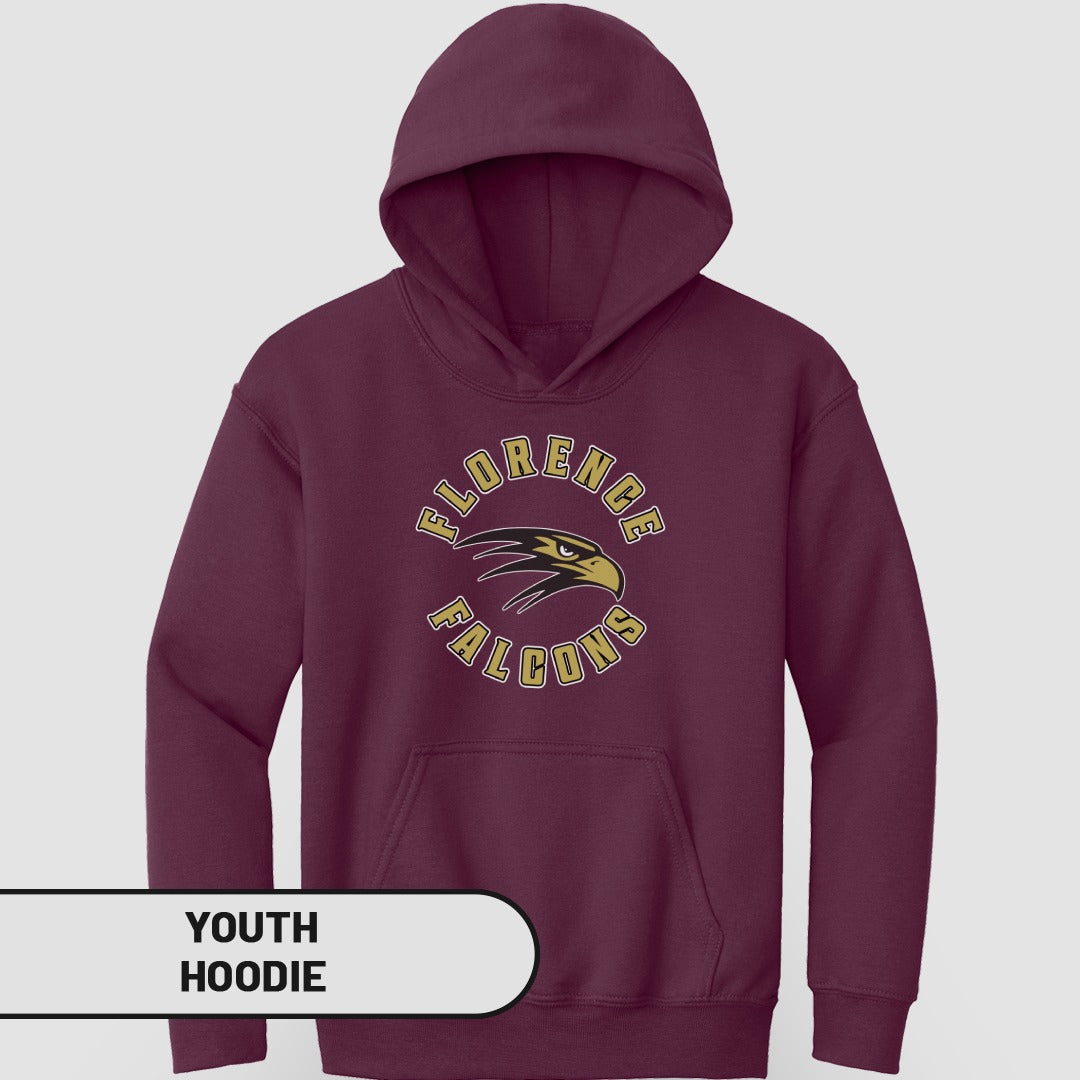Florence Falcons Design Youth Hoodie