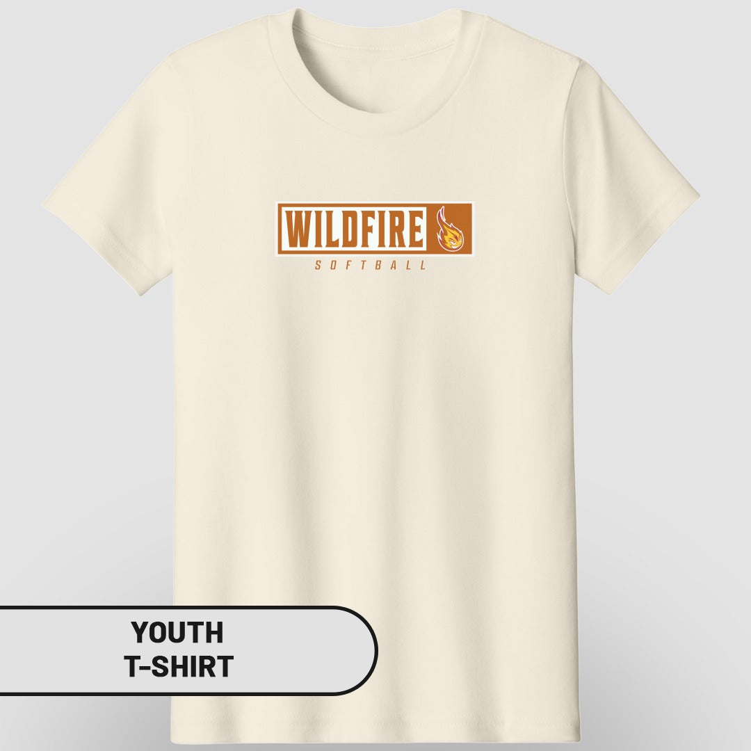 Wildfire Softball Youth T-Shirt with Bold Logo