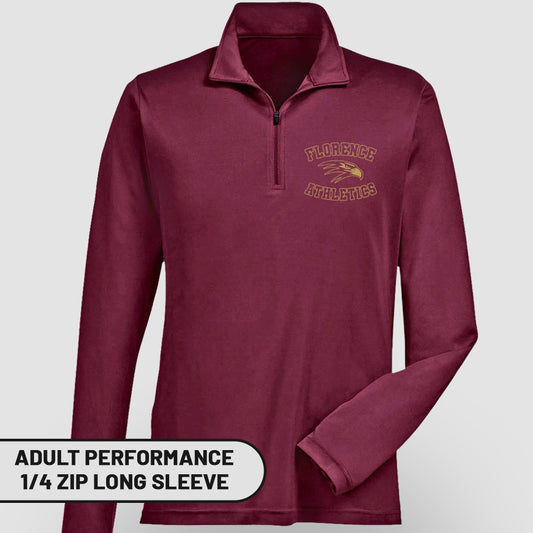 Adult Performance 1/4 Zip Long Sleeve Top