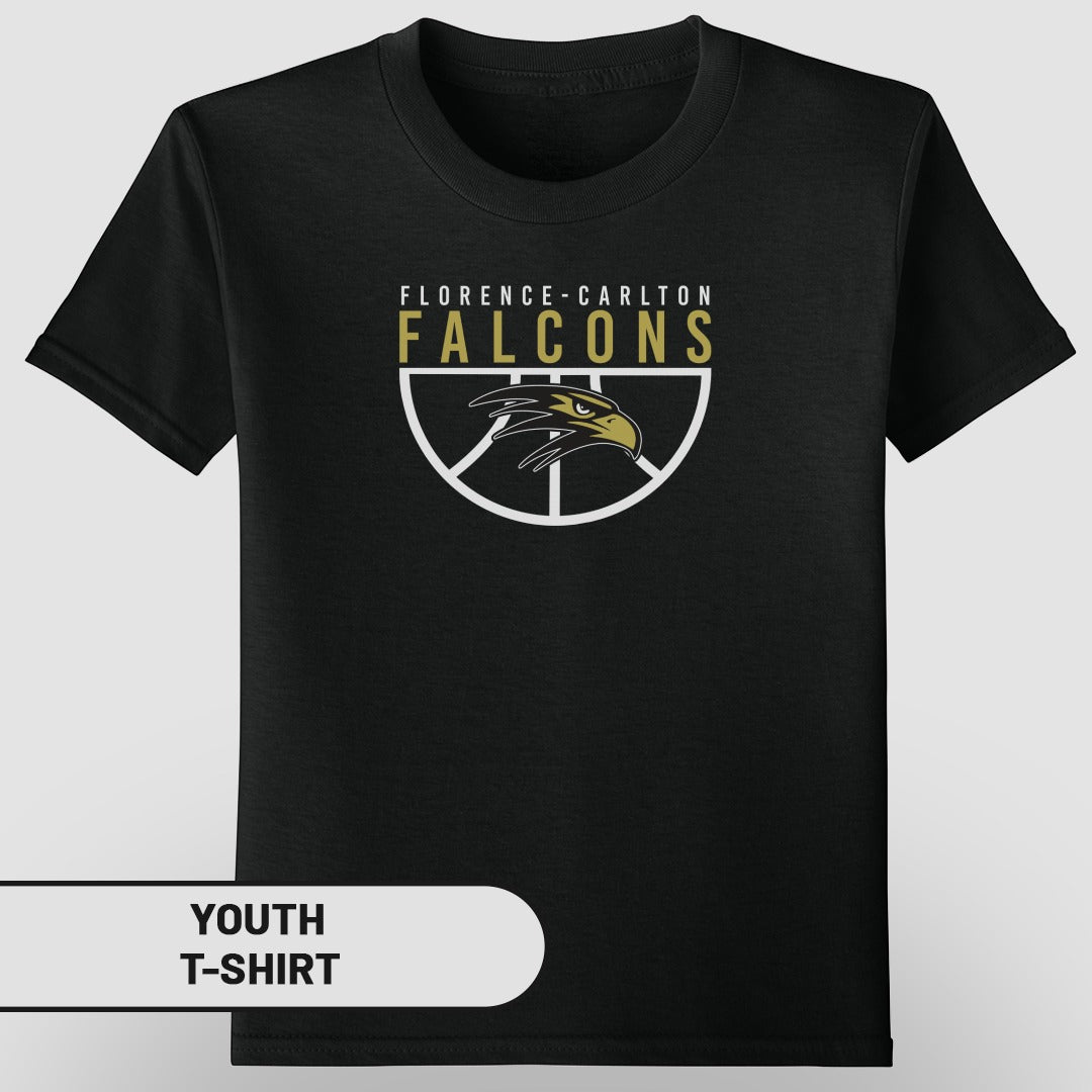 Florence Carlton Falcons Basketball Youth T-Shirt
