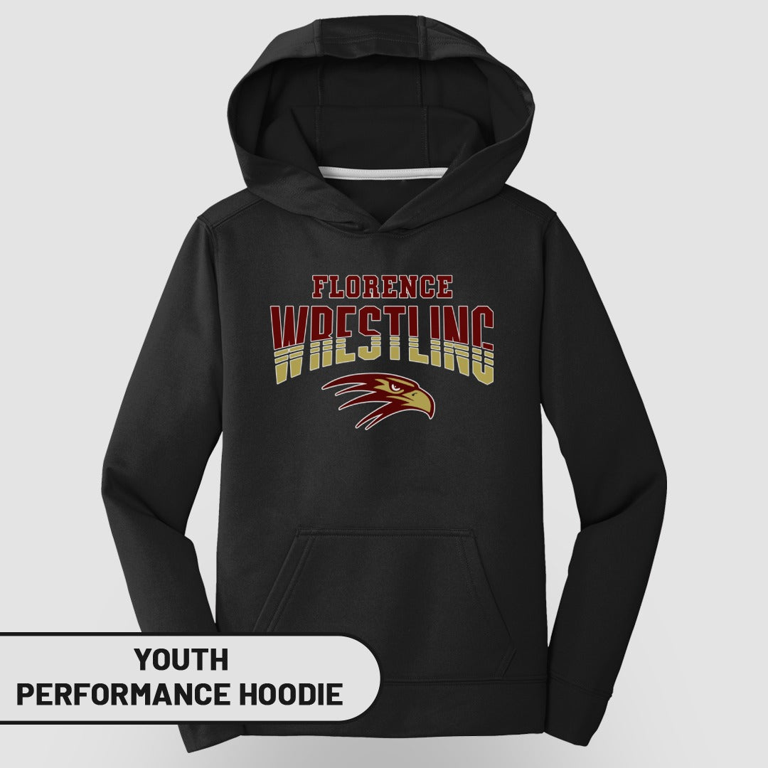Florence Wrestling Youth Performance Hoodie