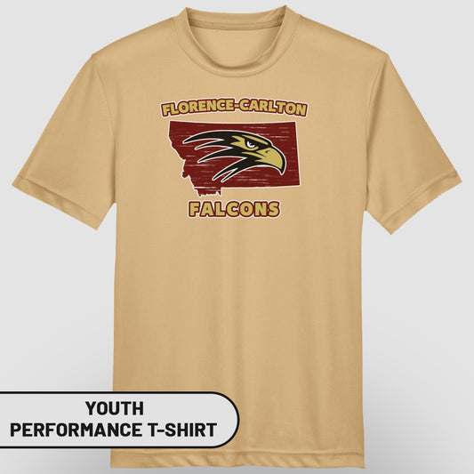 Florence Carlton Falcons Youth Performance T-shirt