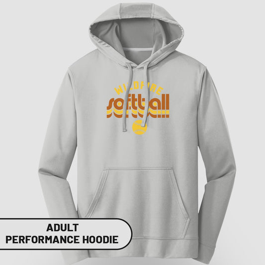 Hit Of The Softball Design Adult Performance Hoodie
