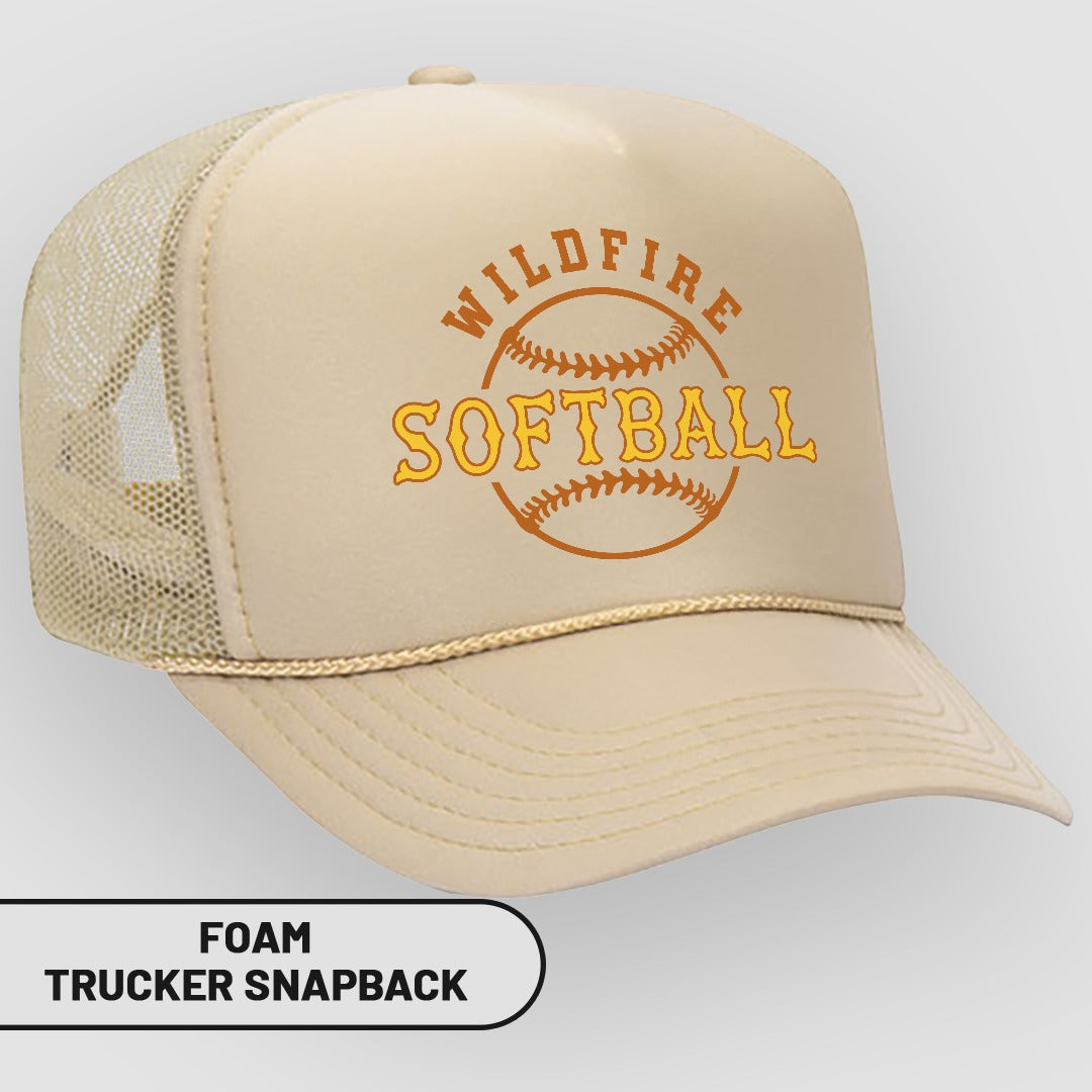 Wildfire Softball Foam Trucker Snapback Hat