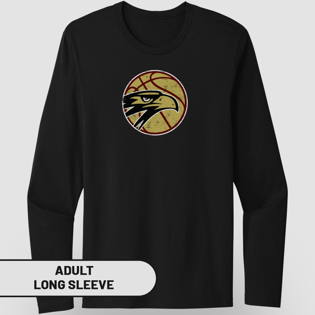 Vintage Basketball Hawk Design Adult Long Sleeve