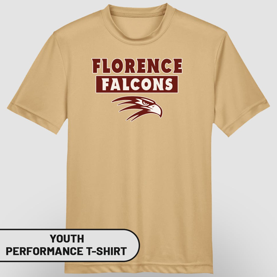 Florence Falcons Youth Performance T-shirt