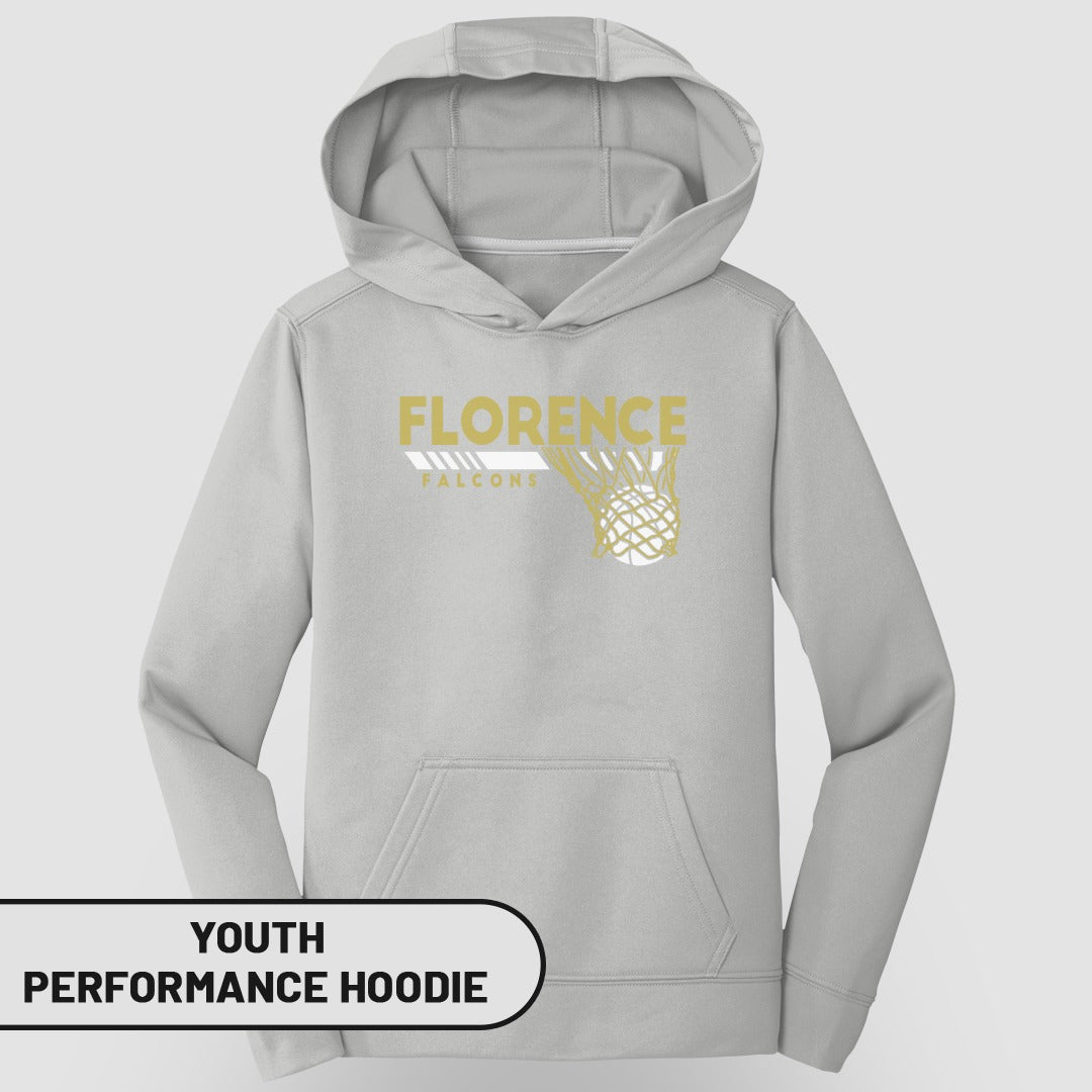 Florence Falcons Youth Performance Hoodie Pullover
