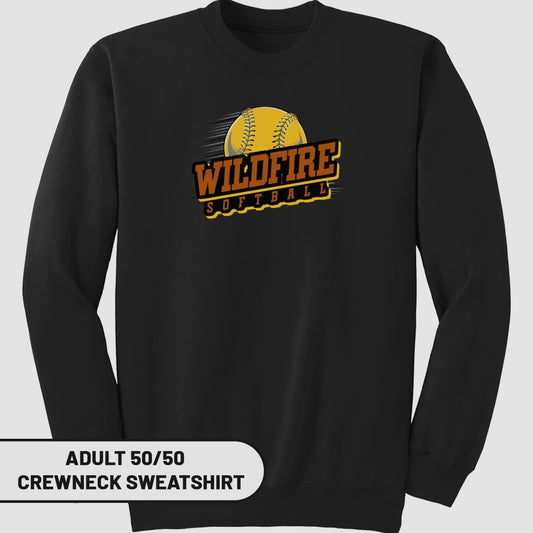 Wildfire Softball Adult Crewneck Sweatshirt