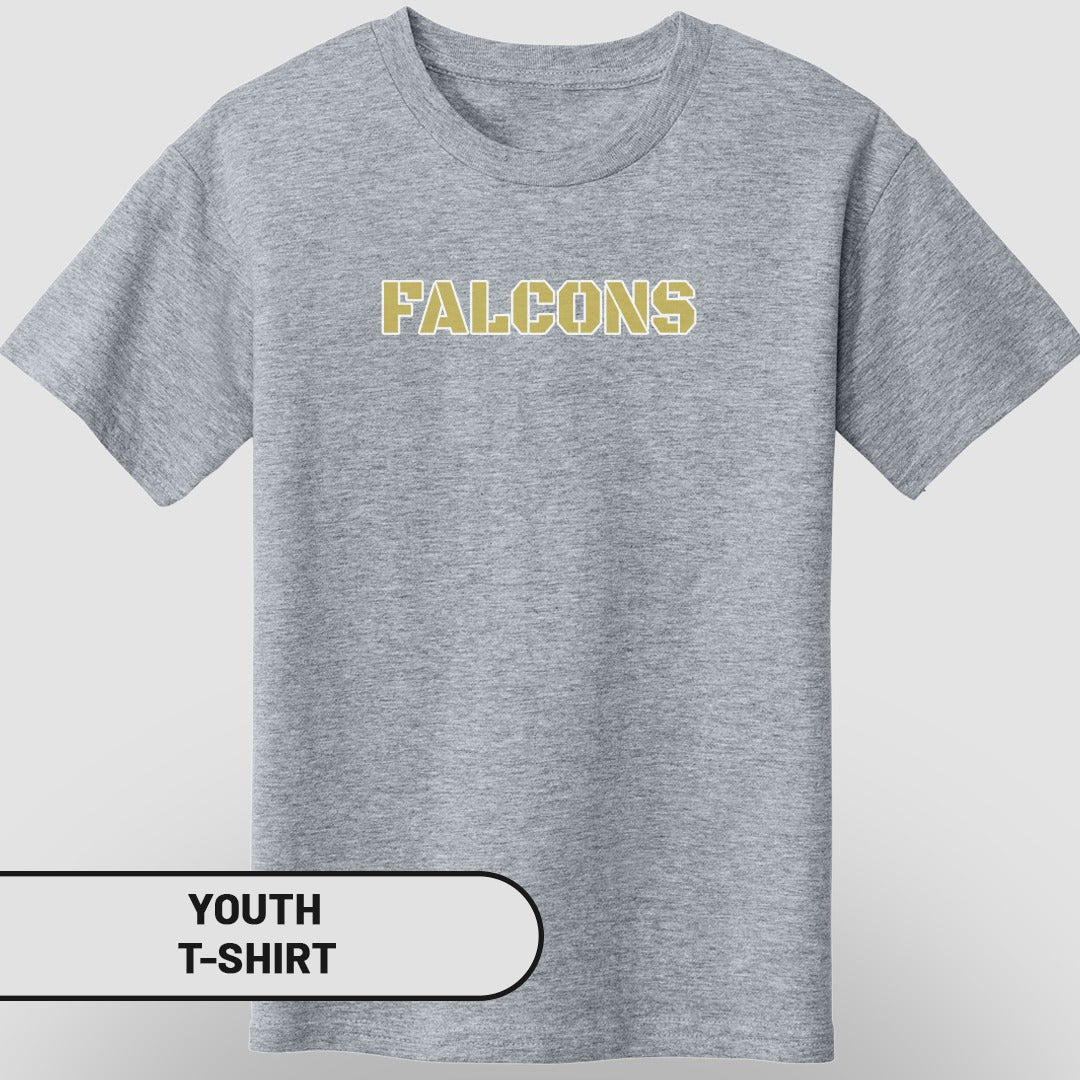 Falcons Logo Design Gray Youth T-shirt