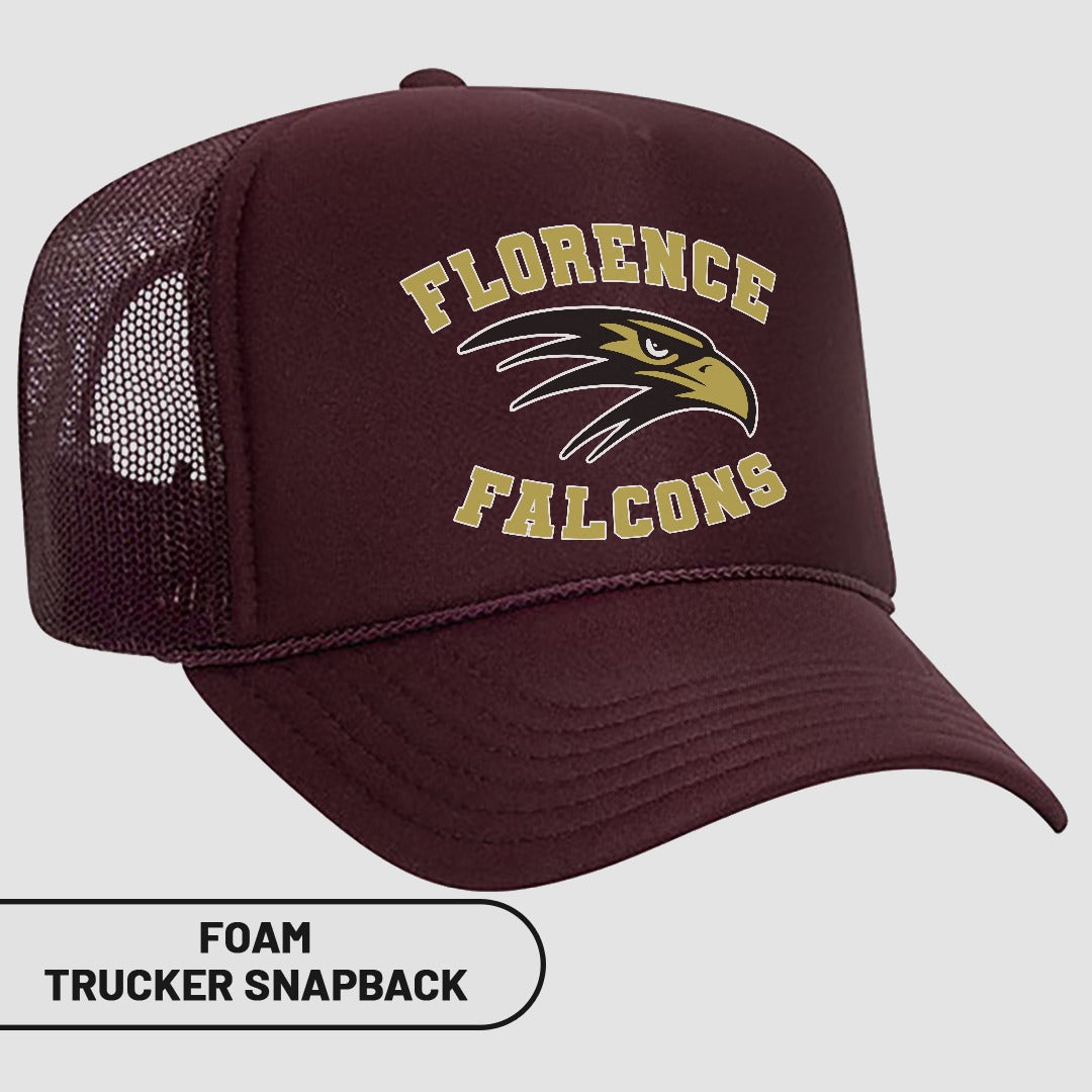 Florence Falcons Foam Trucker Snapback Hat