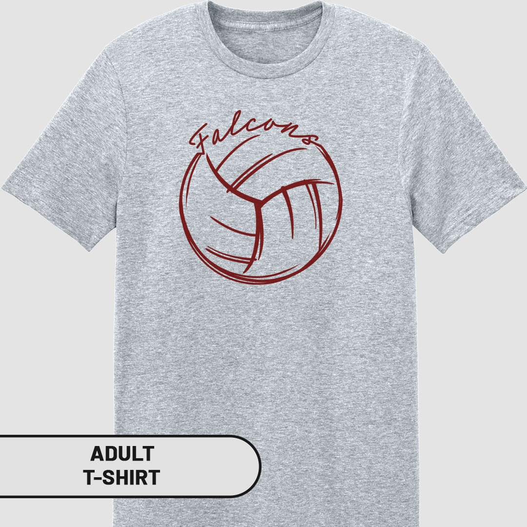 Falcons Volleyball Adult T-Shirt