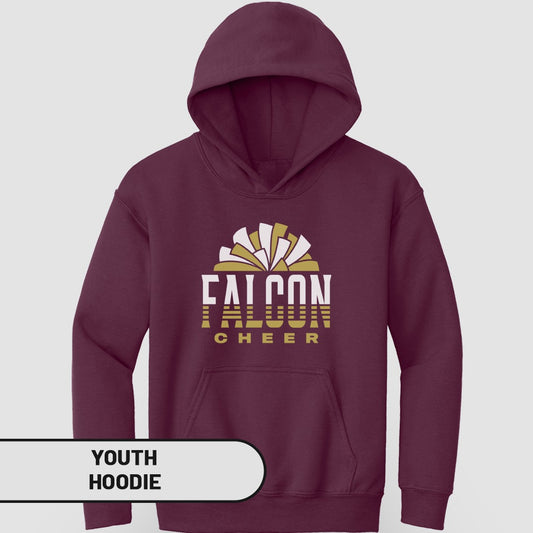 Falcon Cheer Graphic Design Youth Hoodie