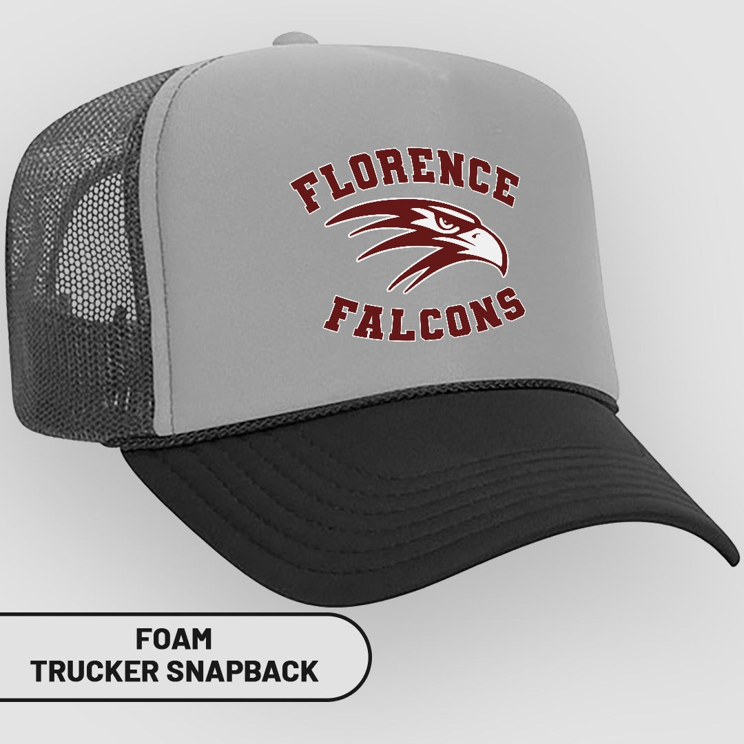 Florence Falcons Foam Trucker Snapback Hat