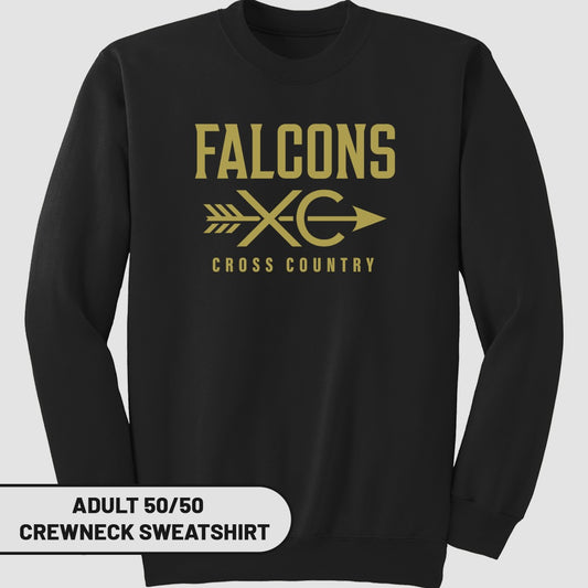 Falcons Cross Country Adult Crewneck Sweatshirt