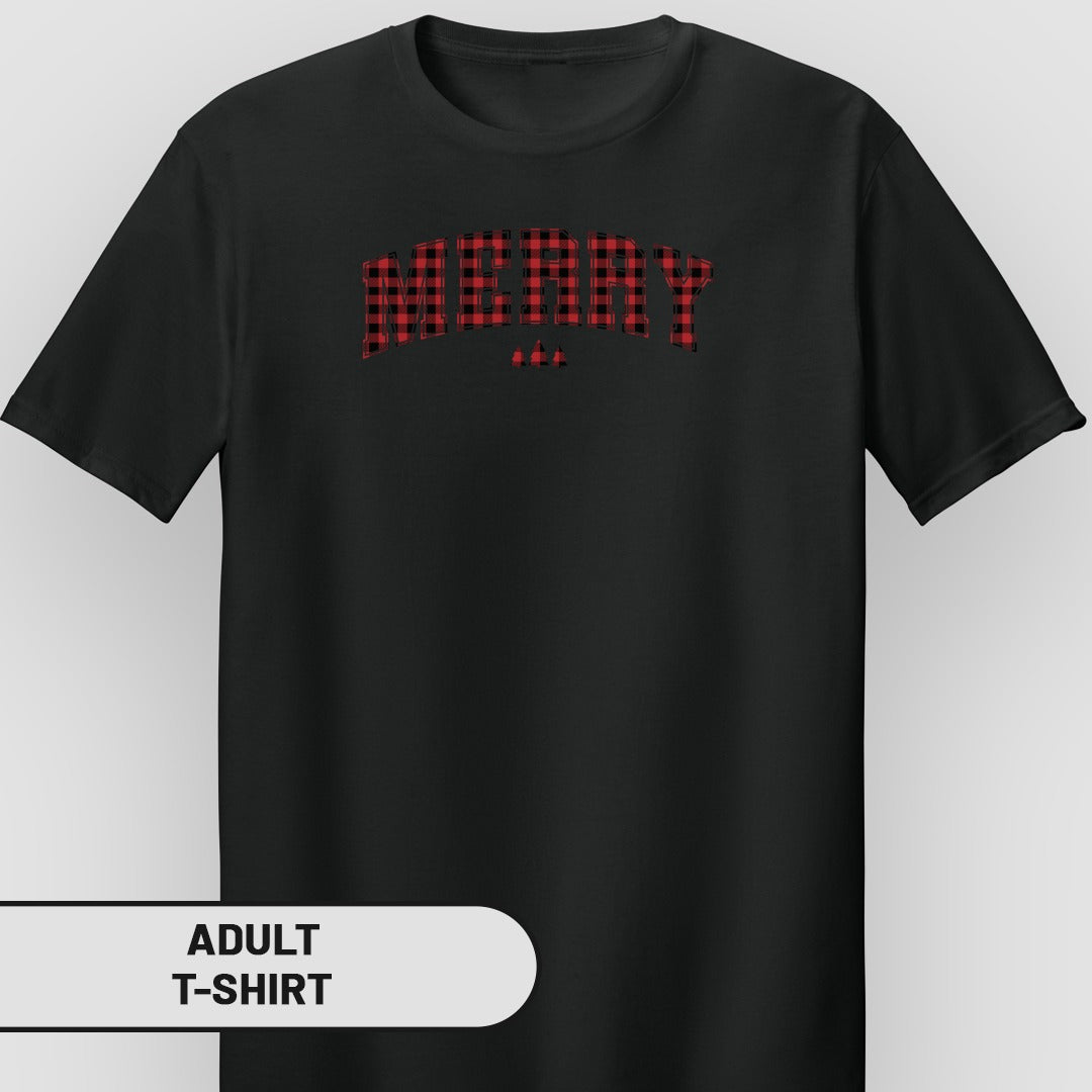 Merry Adult T-Shirt Festive Holiday Apparel
