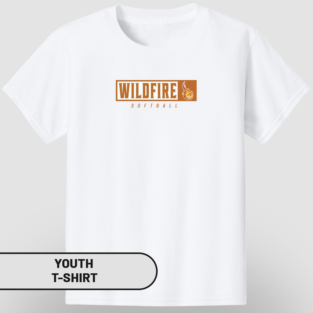 Wildfire Softball Youth T-Shirt Bold Design