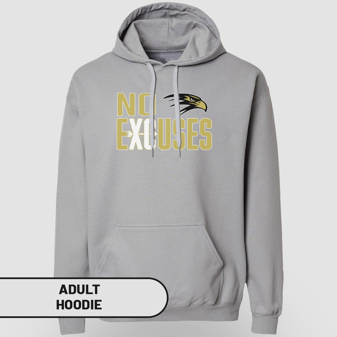 No Excuses Graphic Hoodie for Adults Sweatshirt