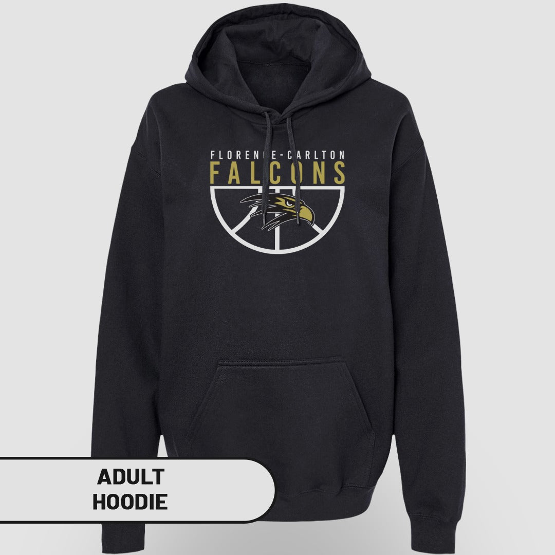 Florence-Carlton Falcons Basketball Adult Hoodie