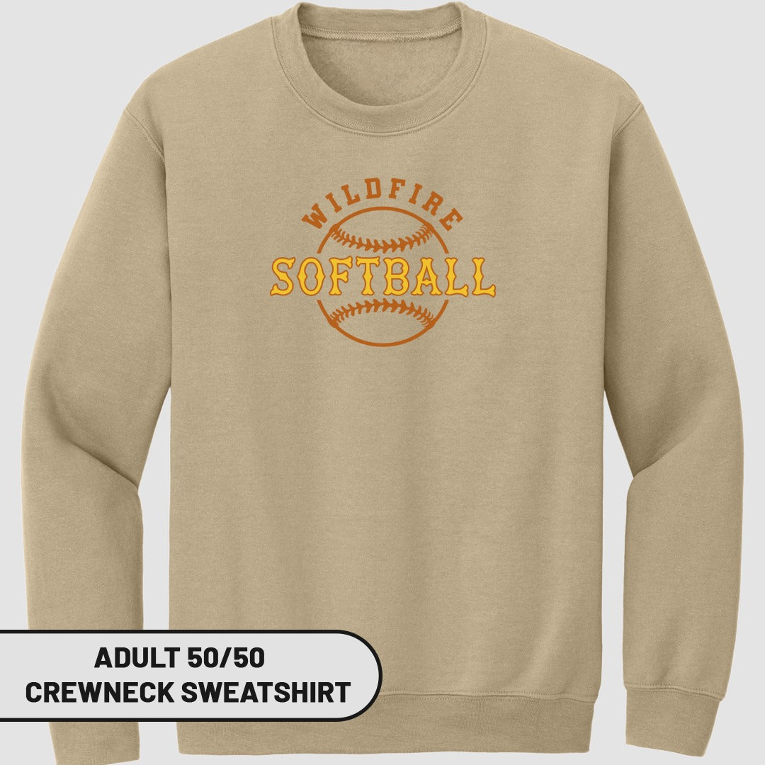 Wildfire Softball Adult Crewneck Sweatshirt