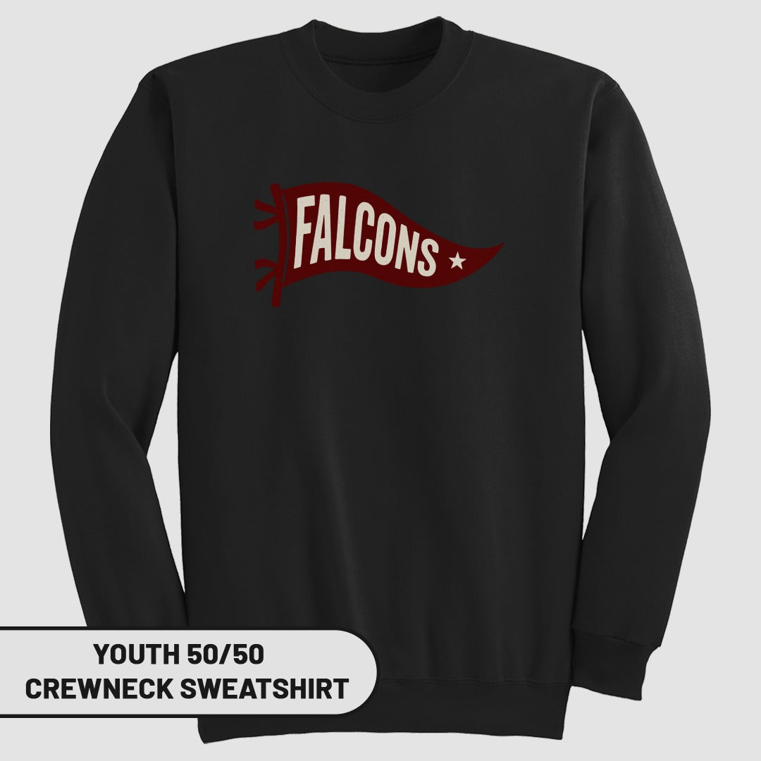 Falcons Youth 50/50 Crewneck Sweatshirt