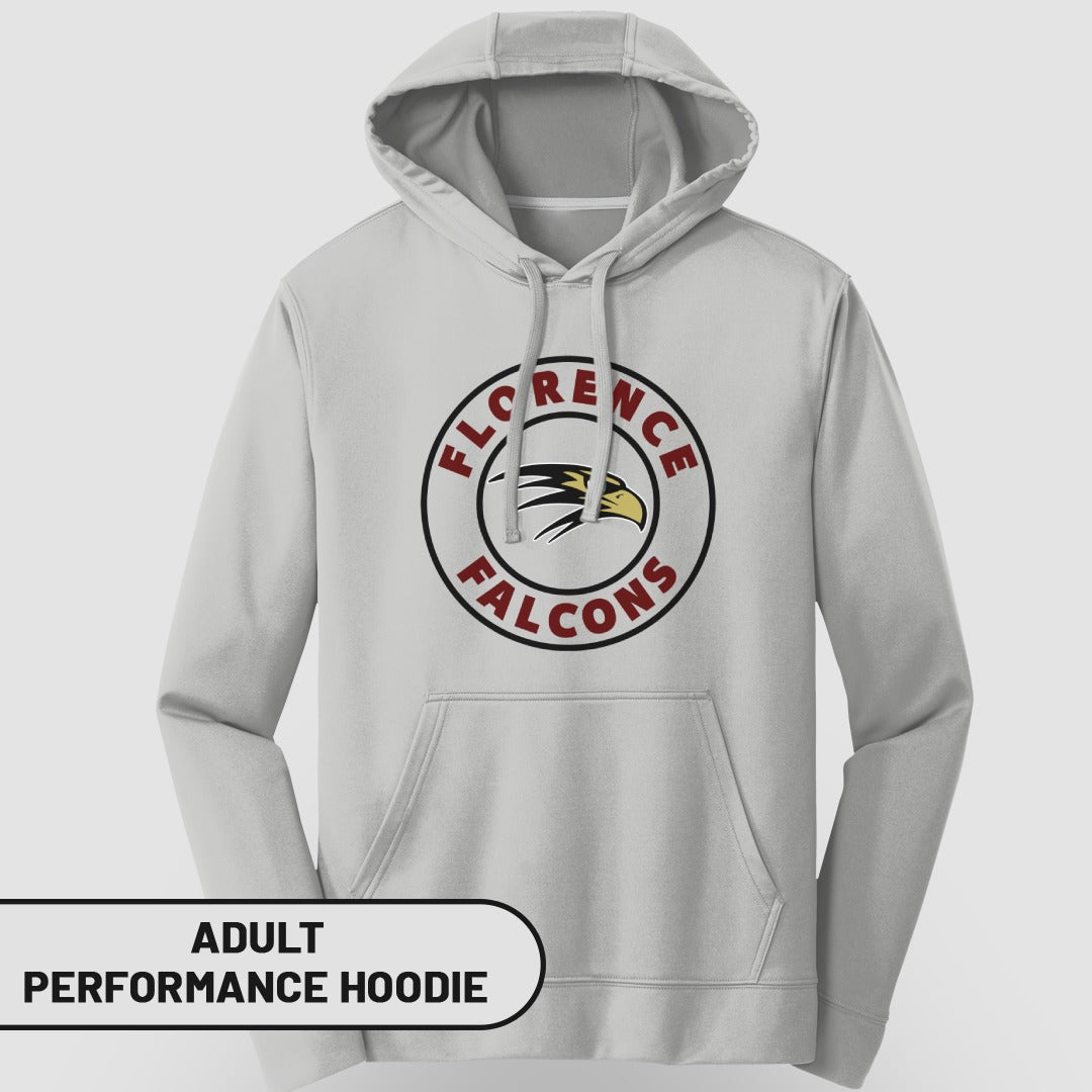 Florence Falcons Adult Performance Hoodie