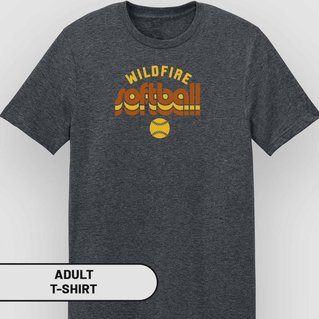 Wildfire Softball Design Adult T-shirt