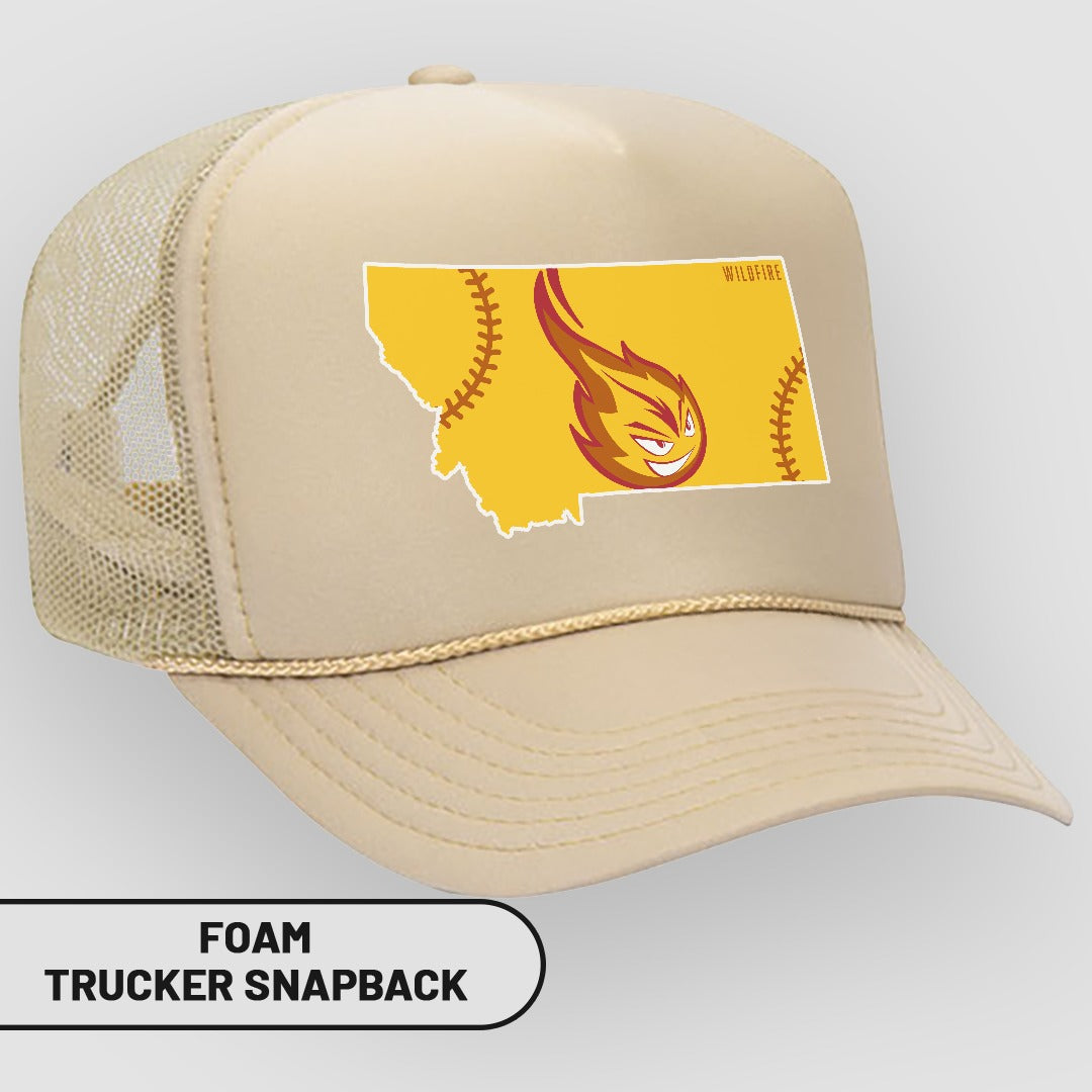 Wildfire Baseball Trucker Snapback Hat for Outdoors
