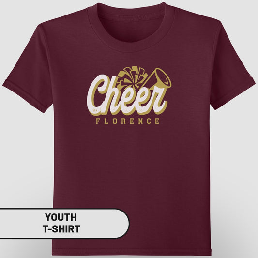 Cheer Florence Youth T-Shirt Cheerleading Apparel