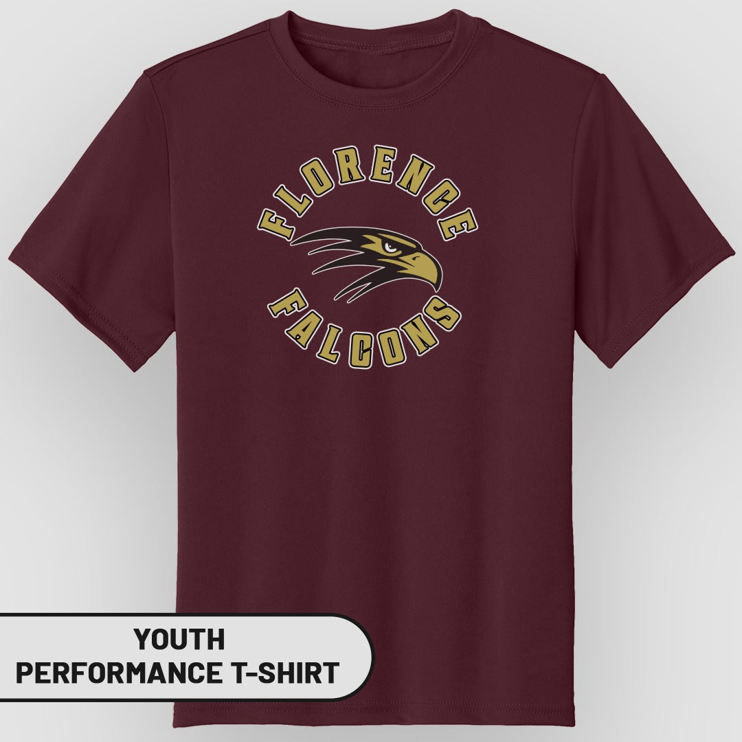 Florence Falcons Youth Performance T-Shirt