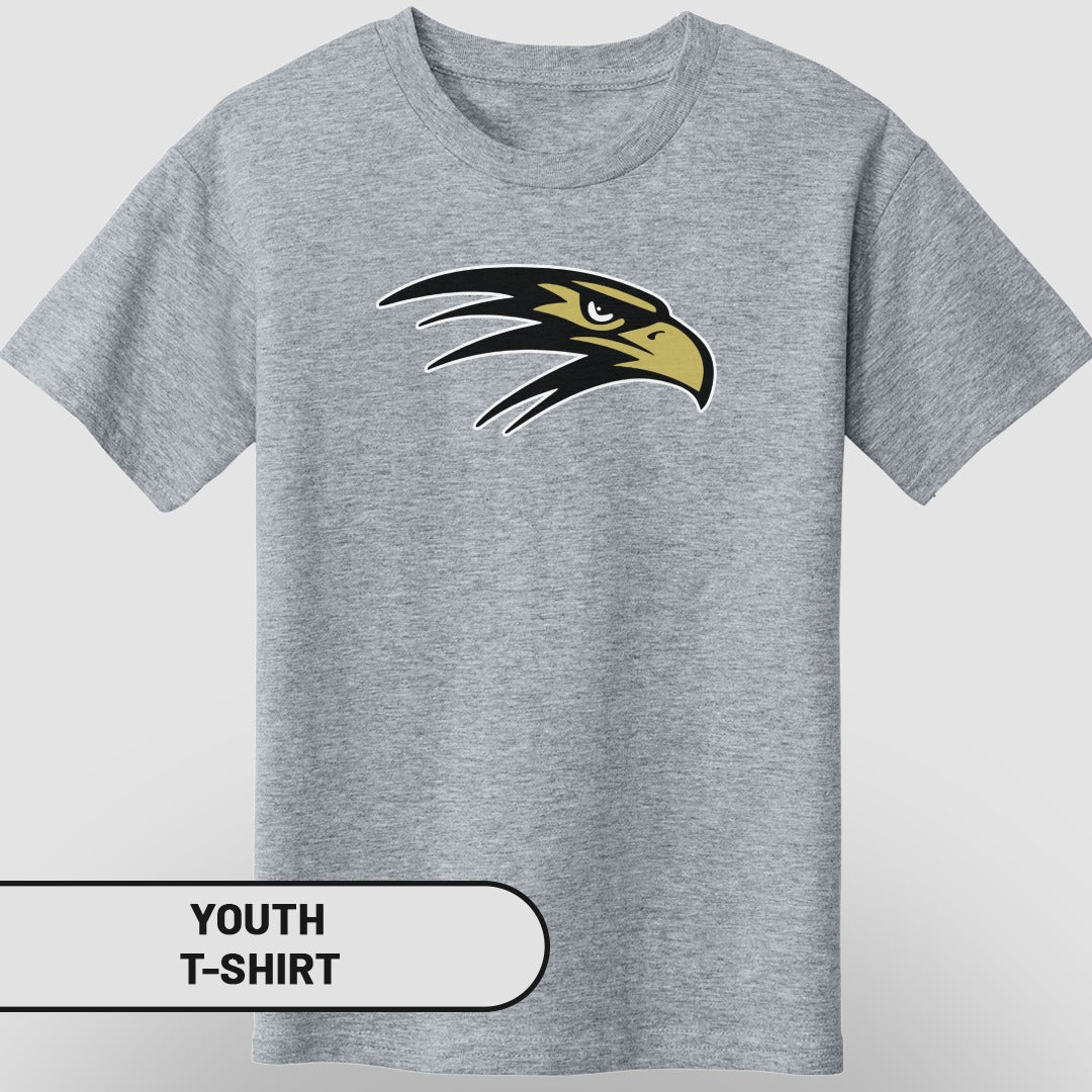 Fierce Black and Yellow Eagle Youth T-Shirt