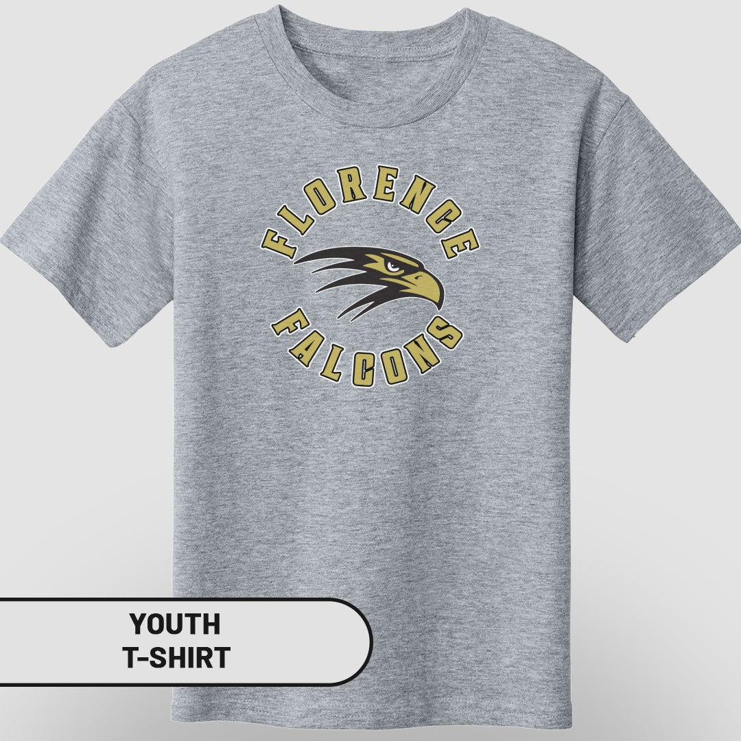 Florence Falcons Youth T-Shirt Official Design Apparel