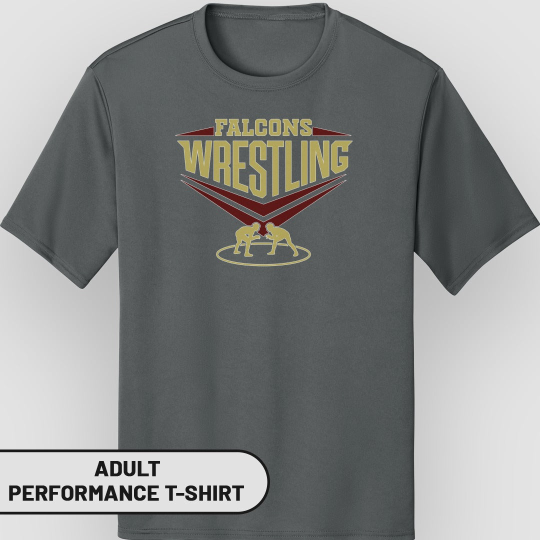 Falcons Wrestling Adult Performance T-Shirt