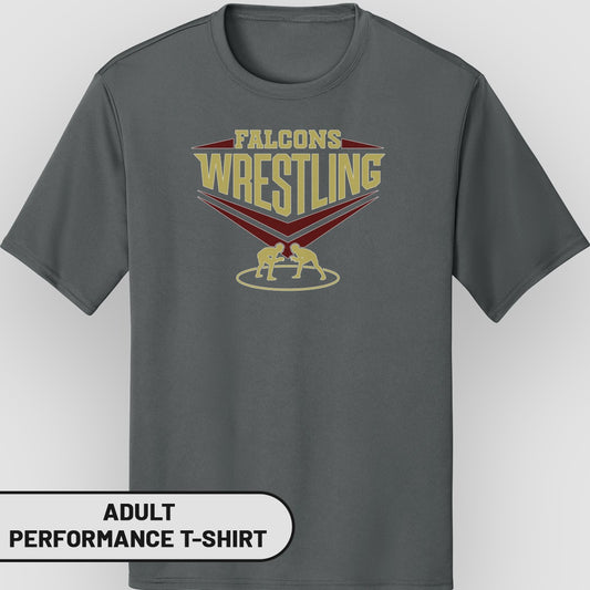 Falcons Wrestling Adult Performance T-Shirt