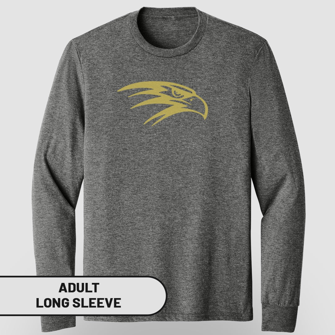 Dark Gray Long Sleeve Shirt with Gold Eagle Design