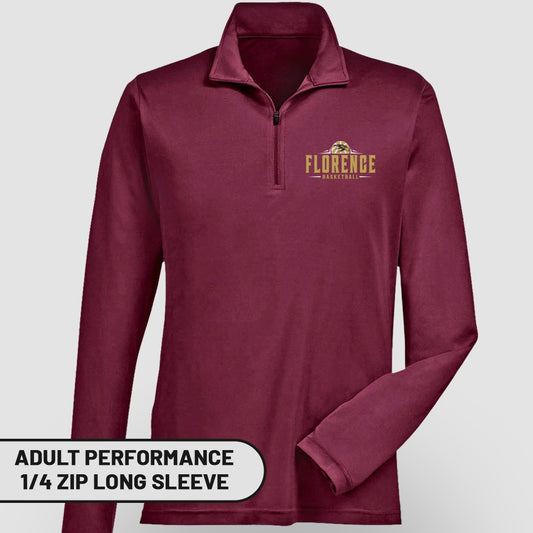 Adult Performance 1/4 Zip Long Sleeve Sportswear