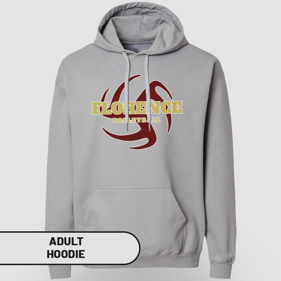 Florence Volleyball Graphic Print Adult Hoodie