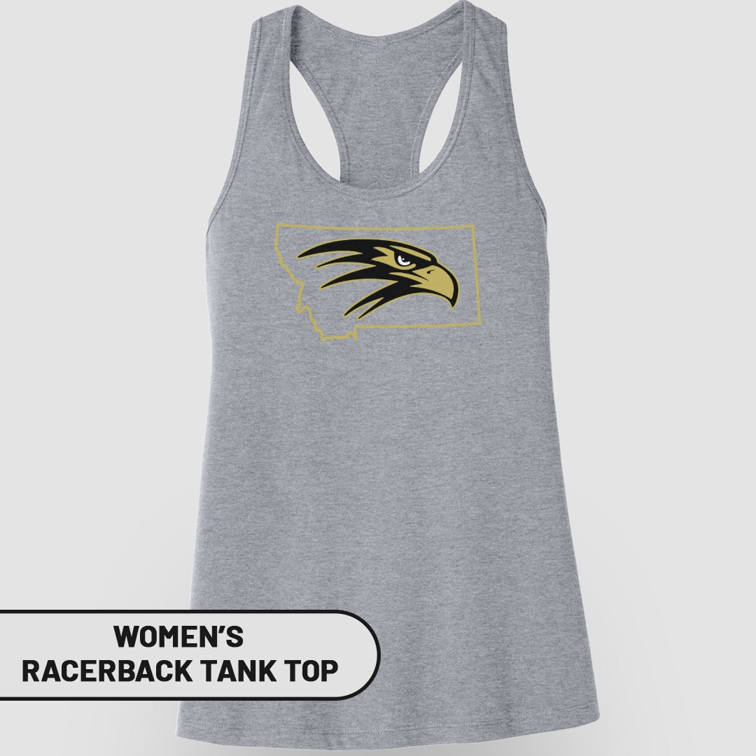 Women's Racerback Tank Top with Stylish Eagle Design
