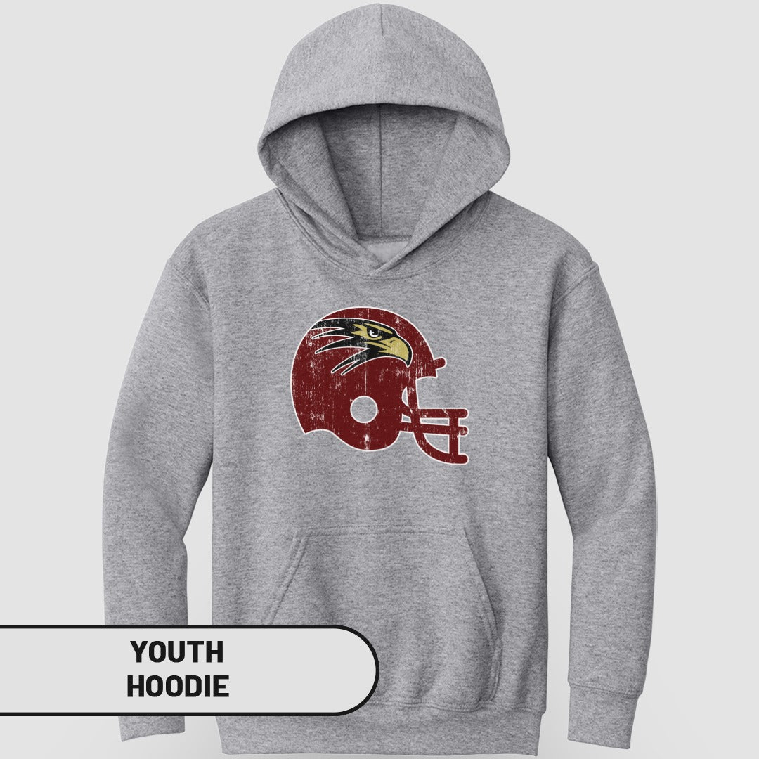 Vintage Football Helmet Print Youth Hoodie