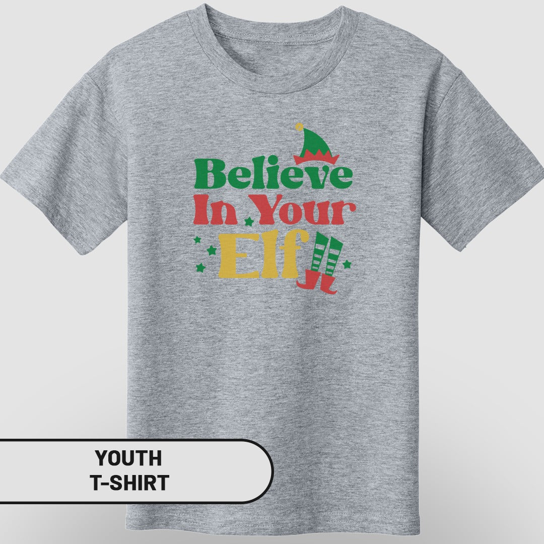 Believe In Your Elf Graphic Youth T-shirt