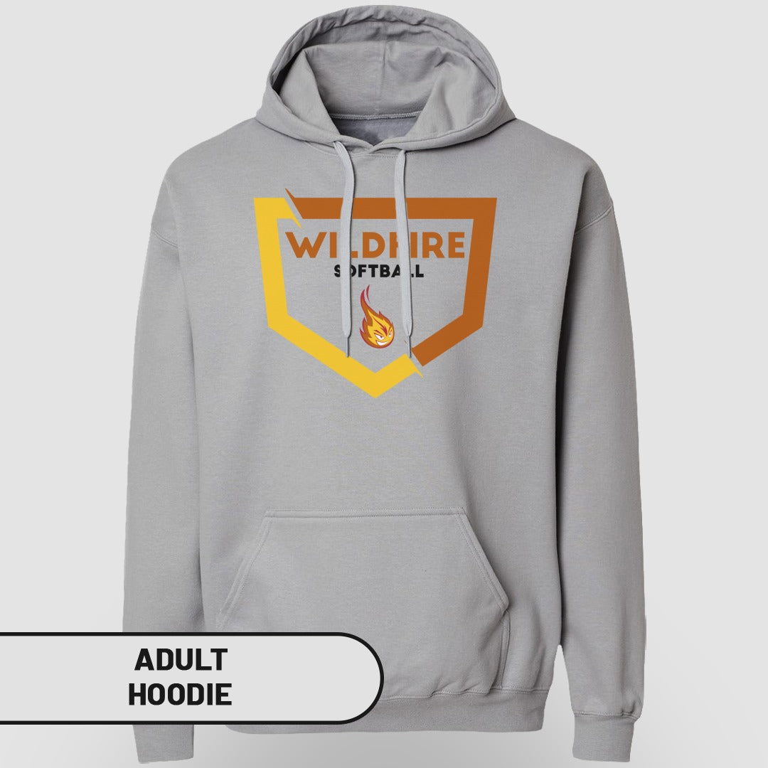 Wildfire Softball Shield Logo Adult Hoodie