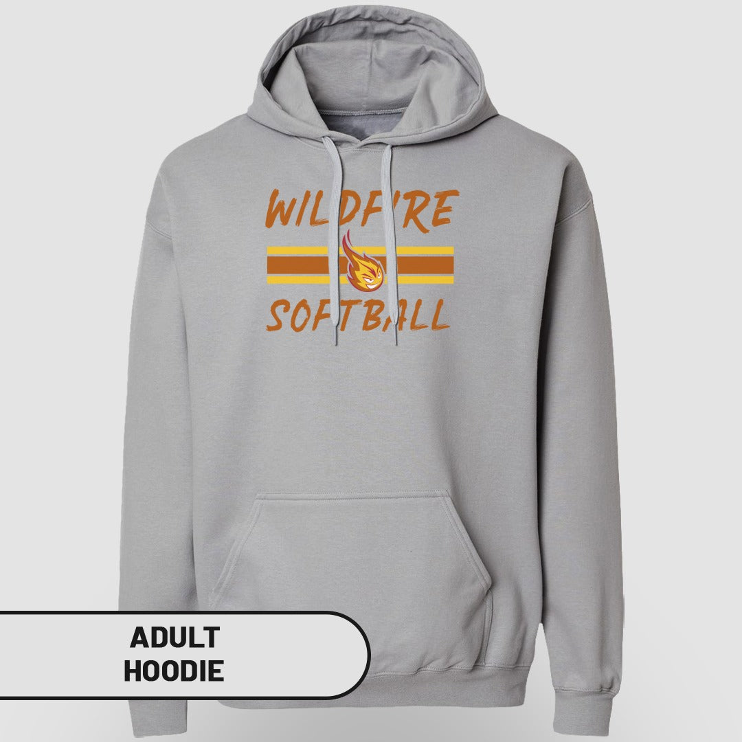 Wildfire Softball Logo Printed Adult Hoodie