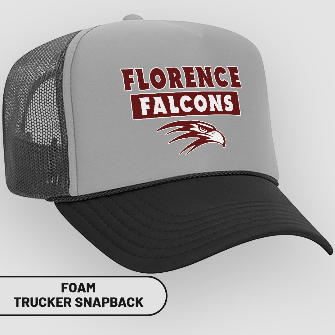 Florence Falcons Foam Trucker Snapback Hat