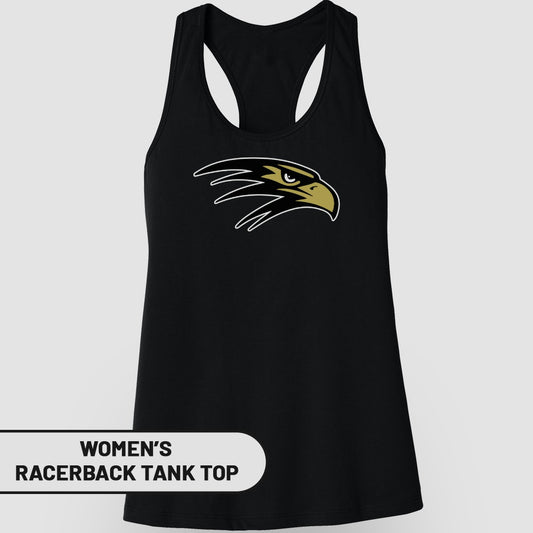 Women's Racerback Tank Top with Bold Eagle Graphic