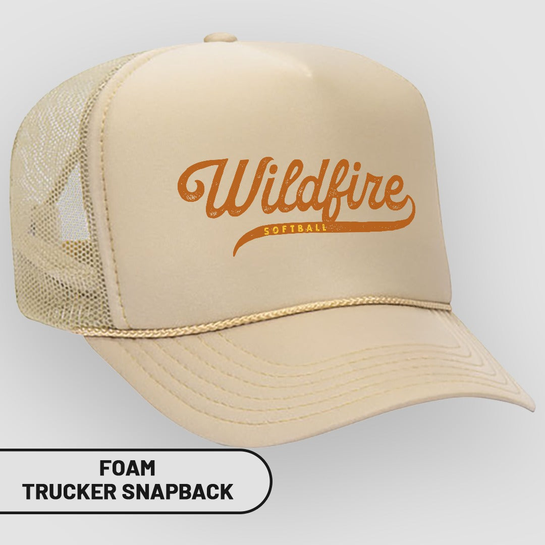 Wildfire Softball Foam Trucker Snapback Cap